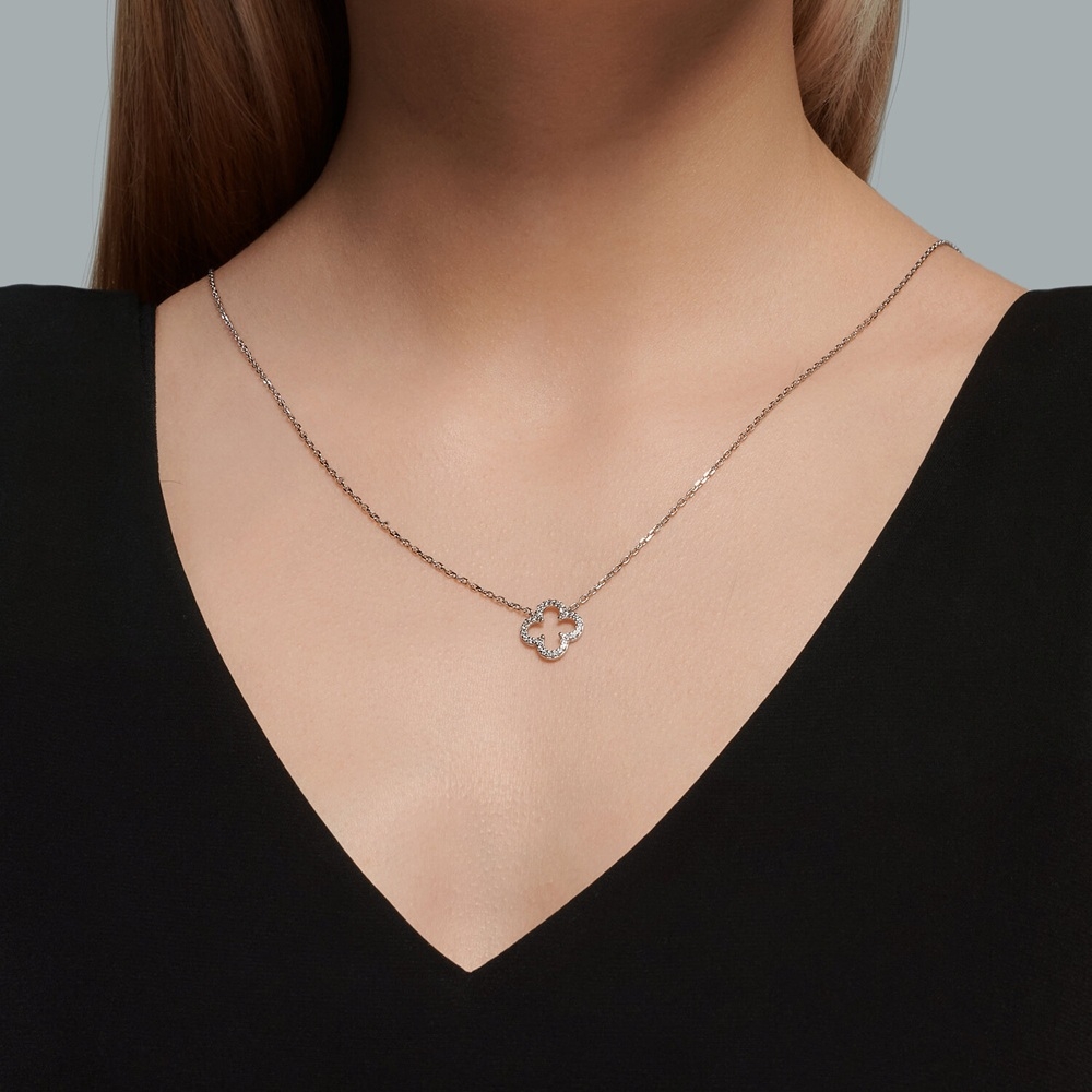 Náhrdelník  zo striebra s kameňmi Kubický zirkón