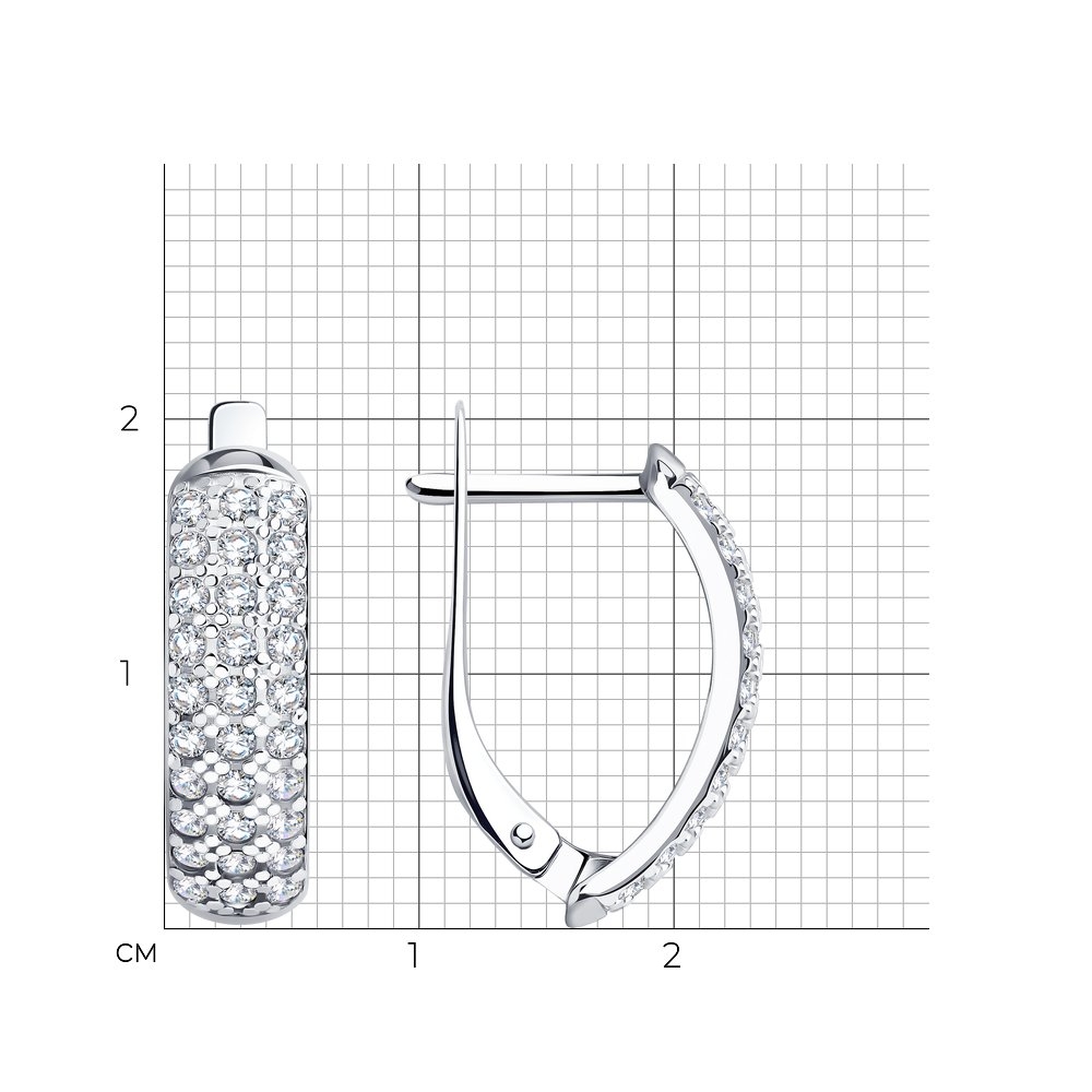Strieborné náušnice s kubickým zirkónom