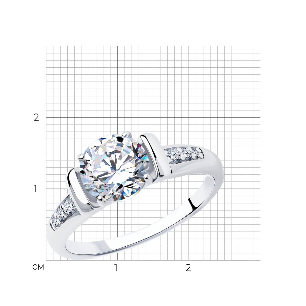 Prsteň z strieborný s kameňmi Kubický zirkón