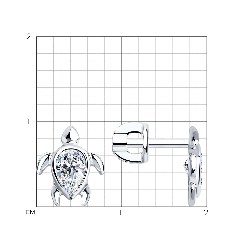 Náušnice z strieborný s kameňmi Kubický zirkón