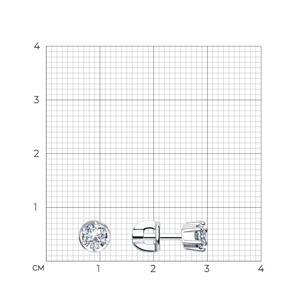 Náušnice  striebras kameňmi Kubický zirkón