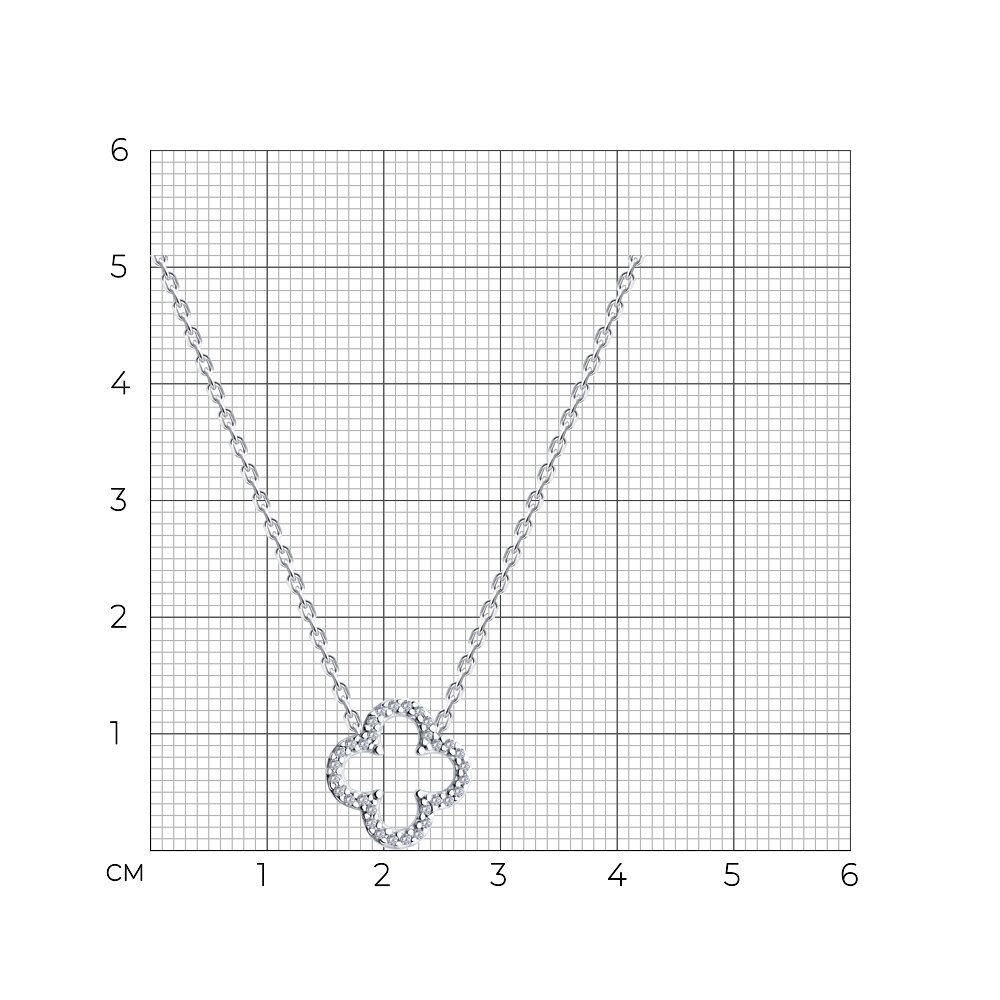 Náhrdelník  zo striebra s kameňmi Kubický zirkón