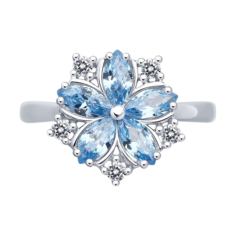 Prsteň z strieborný s kameňmi Kubický zirkón