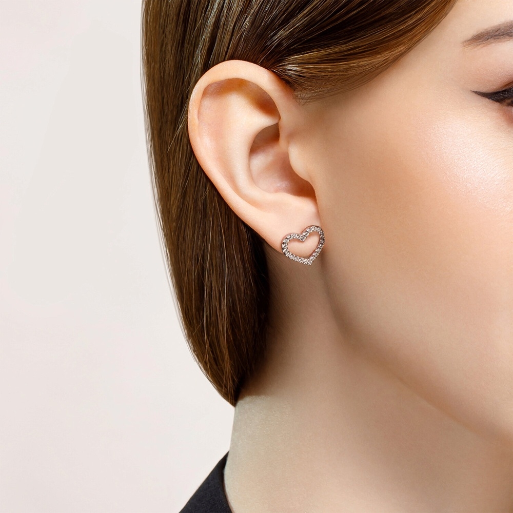 Náušnice  zo striebra s kameňmi Kubický zirkón