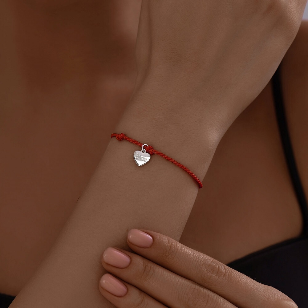 Náramok  striebras kameňmi Textilné