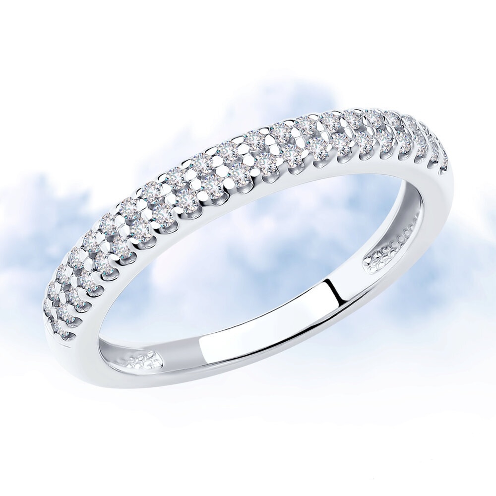 Strieborný prsteň s kubickým zirkónom