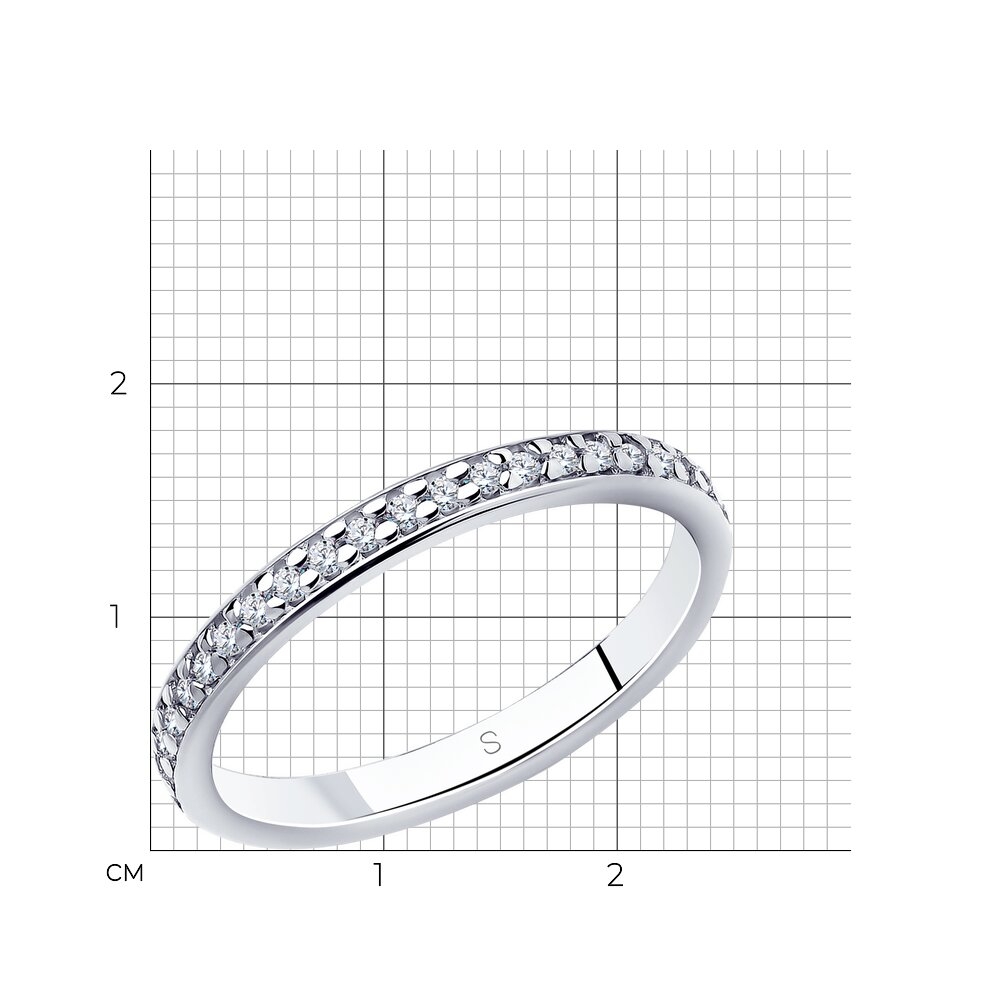 Prsteň  striebras kameňmi Kubický zirkón