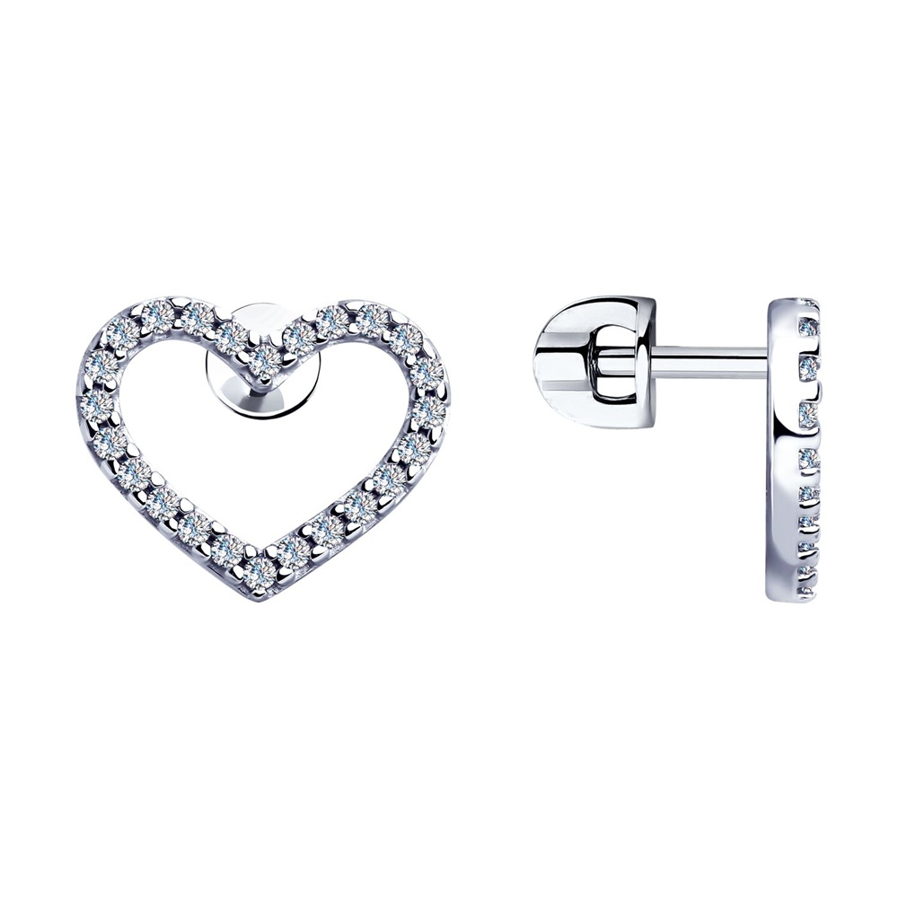 Náušnice  zo striebra s kameňmi Kubický zirkón