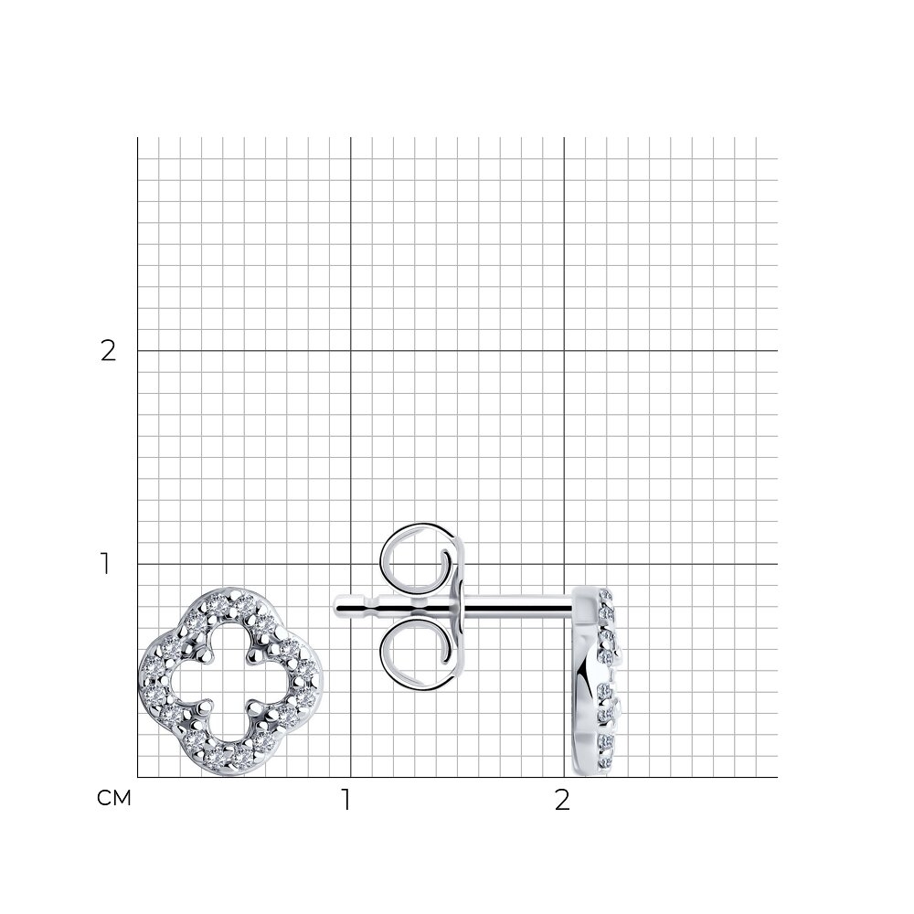 Náušnice  zo striebra s kameňmi Kubický zirkón