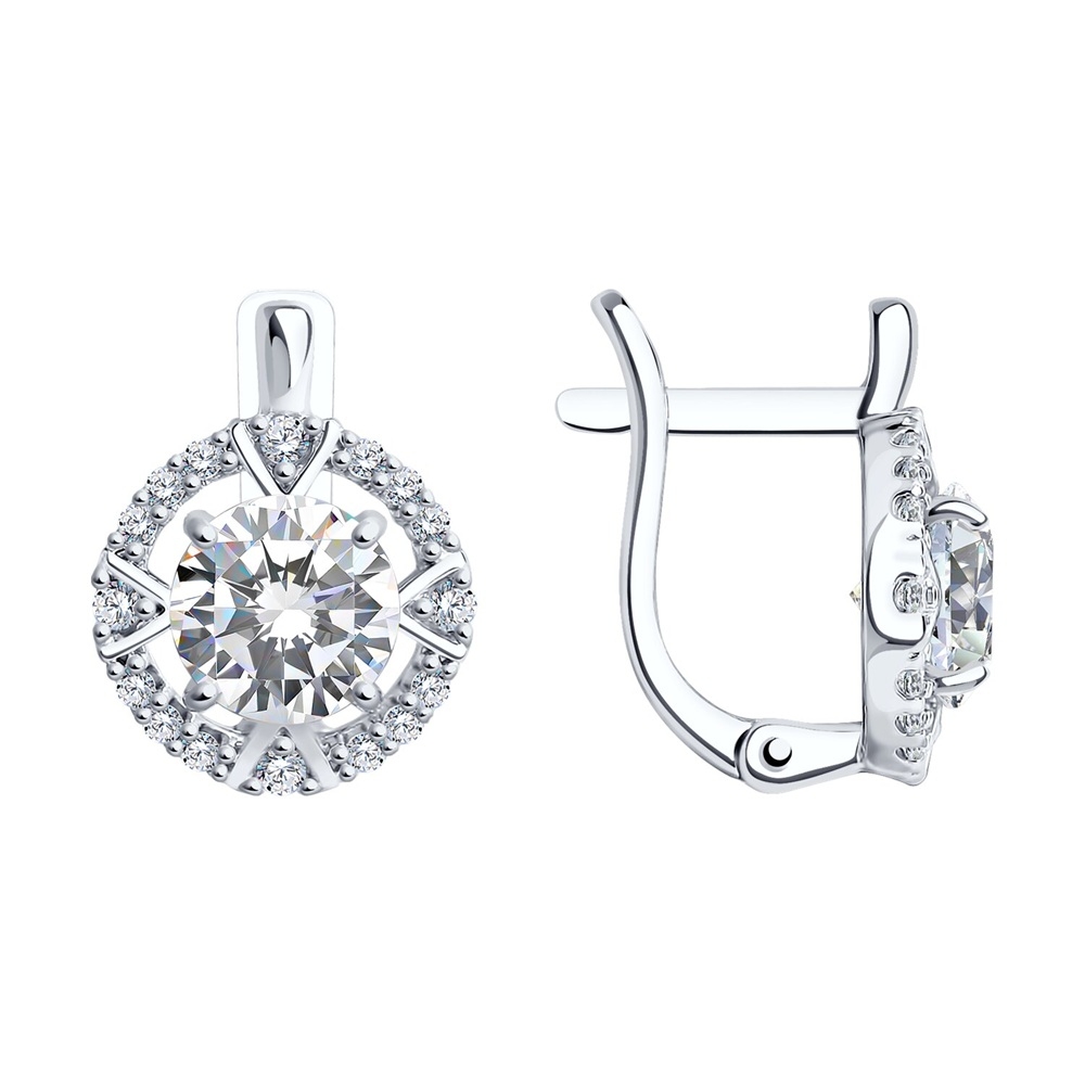 Náušnice  zo striebra s kameňmi Kubický zirkón