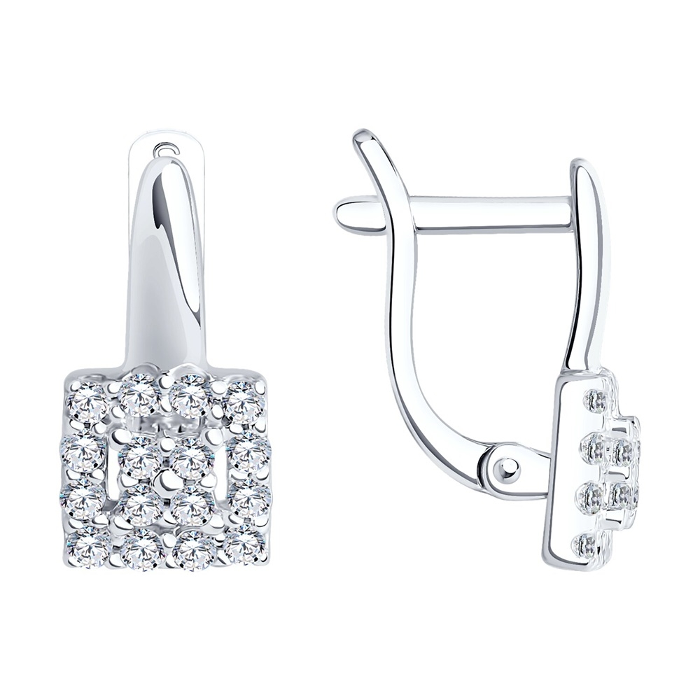 Strieborné náušnice s kubickým zirkónom