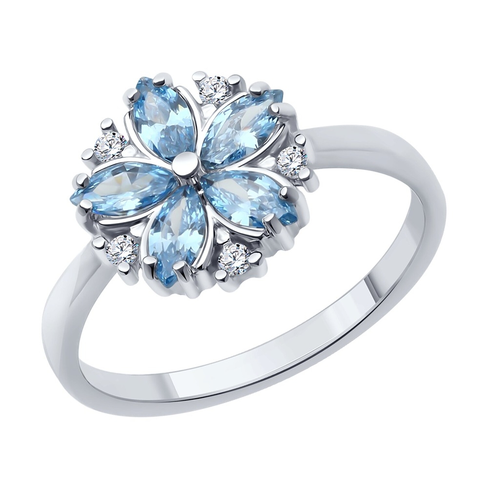 Prsteň z strieborný s kameňmi Kubický zirkón