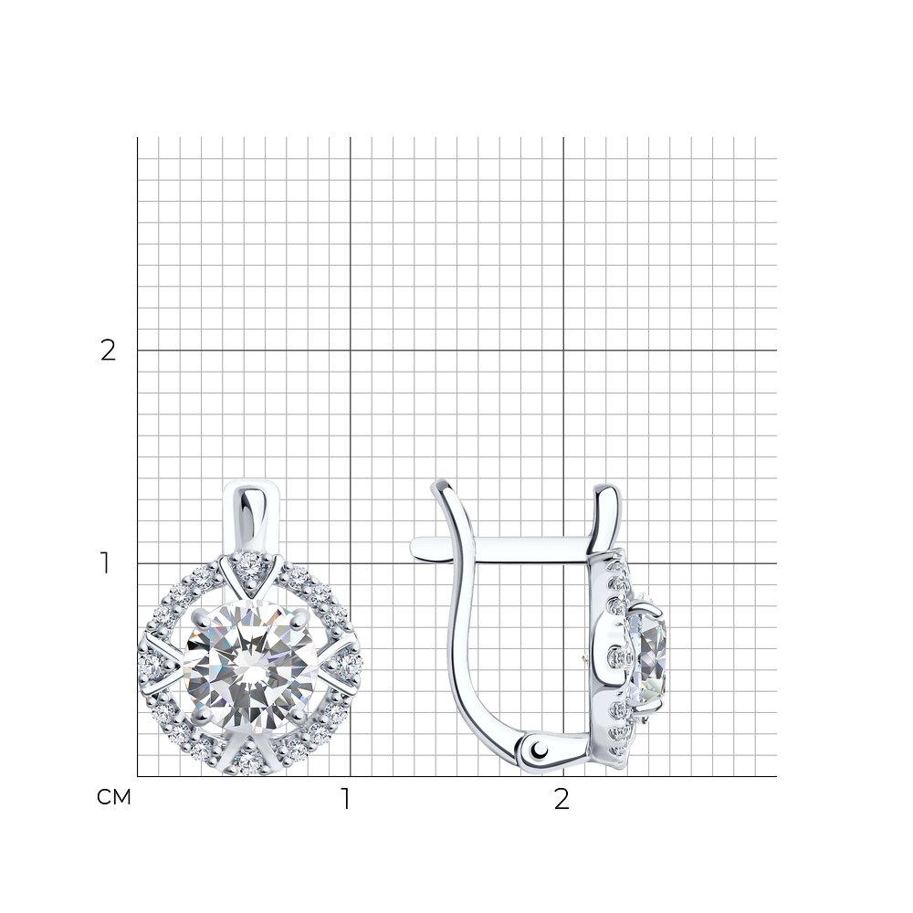 Náušnice  zo striebra s kameňmi Kubický zirkón