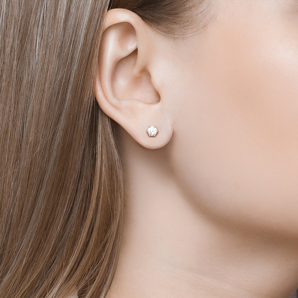 Náušnice  striebras kameňmi Kubický zirkón