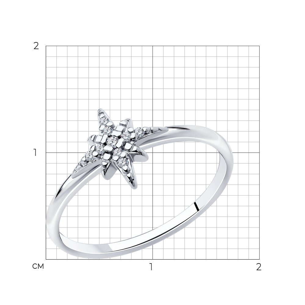 Strieborný prsteň s kubickým zirkónom
