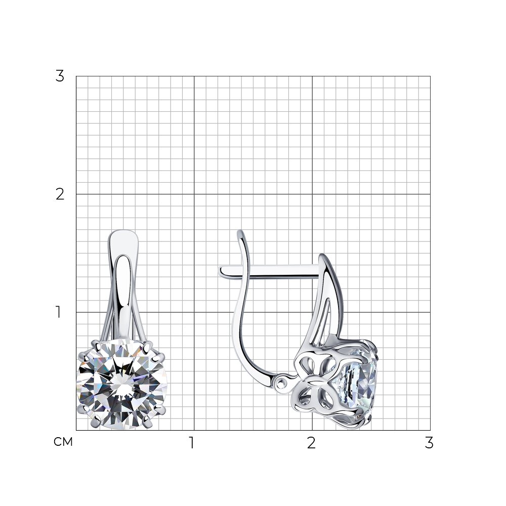 Náušnice  zo striebra s kameňmi Kubický zirkón