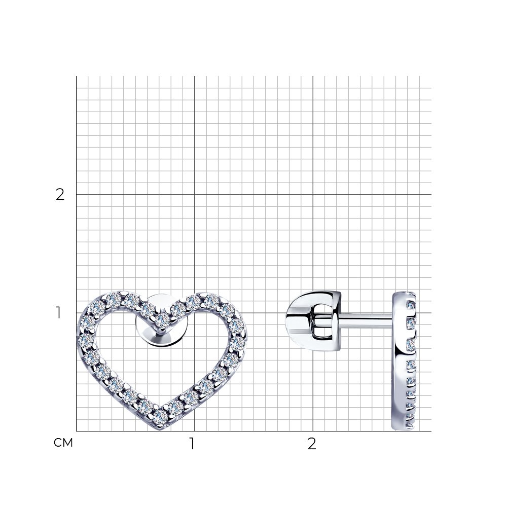 Náušnice  zo striebra s kameňmi Kubický zirkón