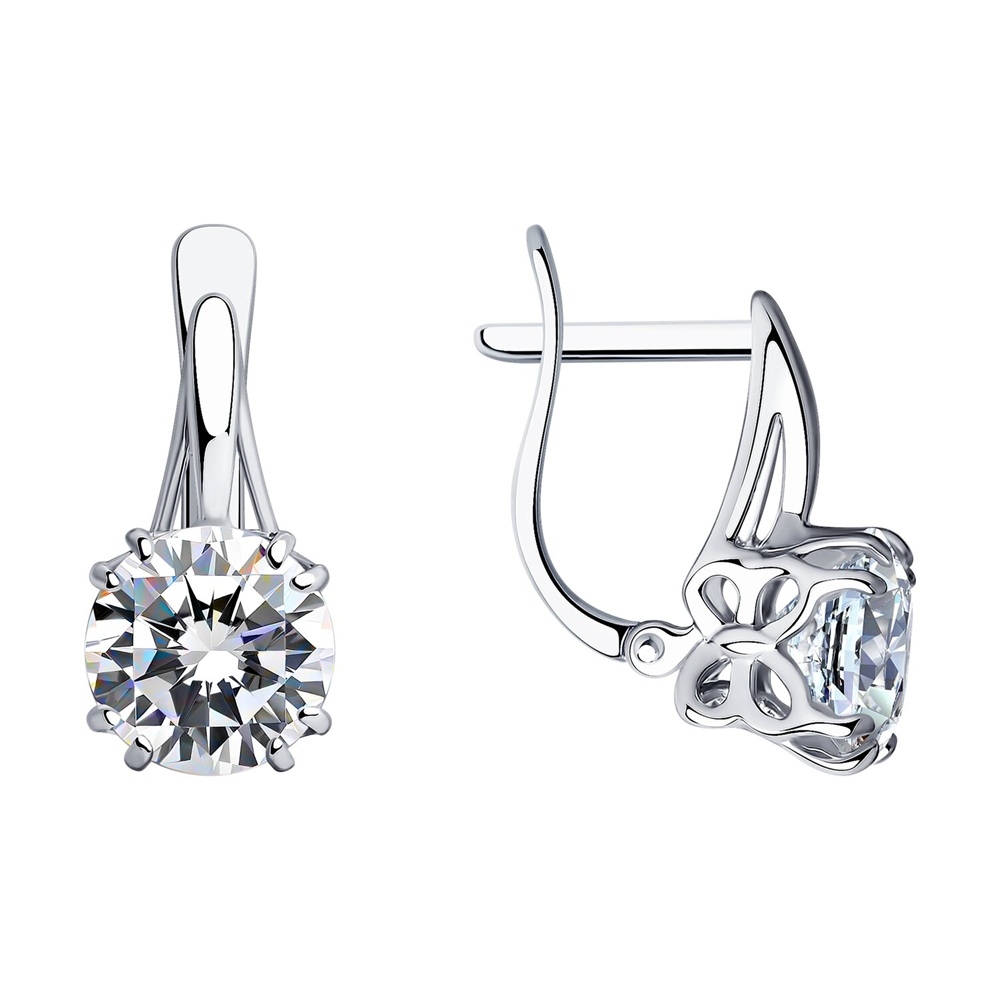 Náušnice  zo striebra s kameňmi Kubický zirkón