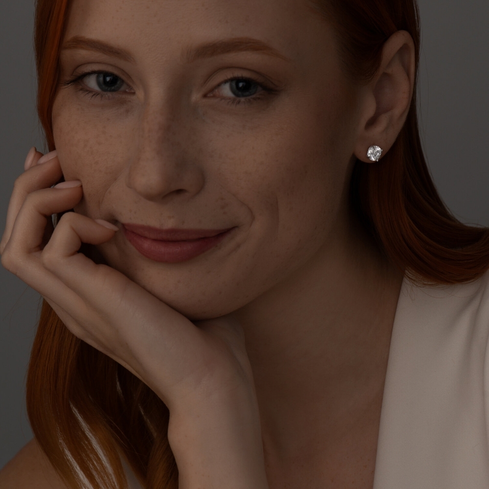 Náušnice  zo striebra s kameňmi Kubický zirkón