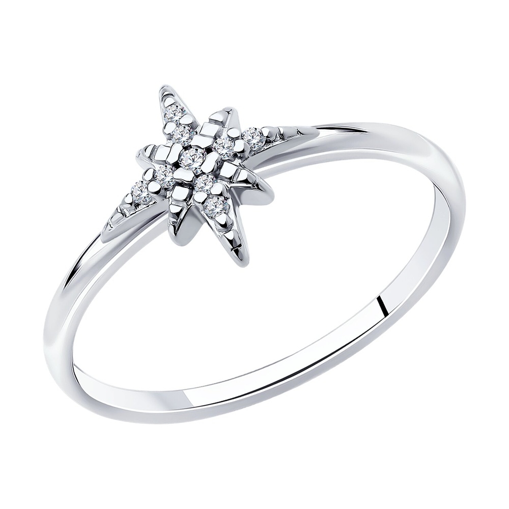 Strieborný prsteň s kubickým zirkónom