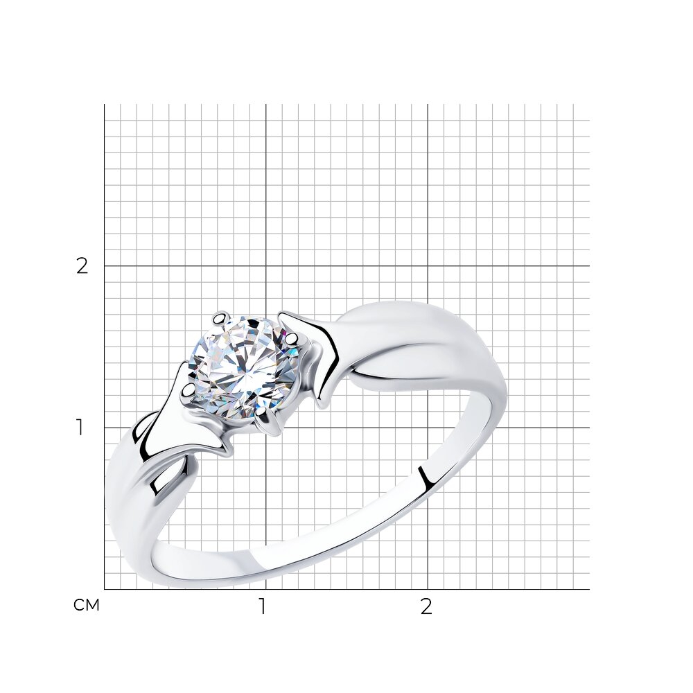 Prsteň  striebras kameňmi Kubický zirkón