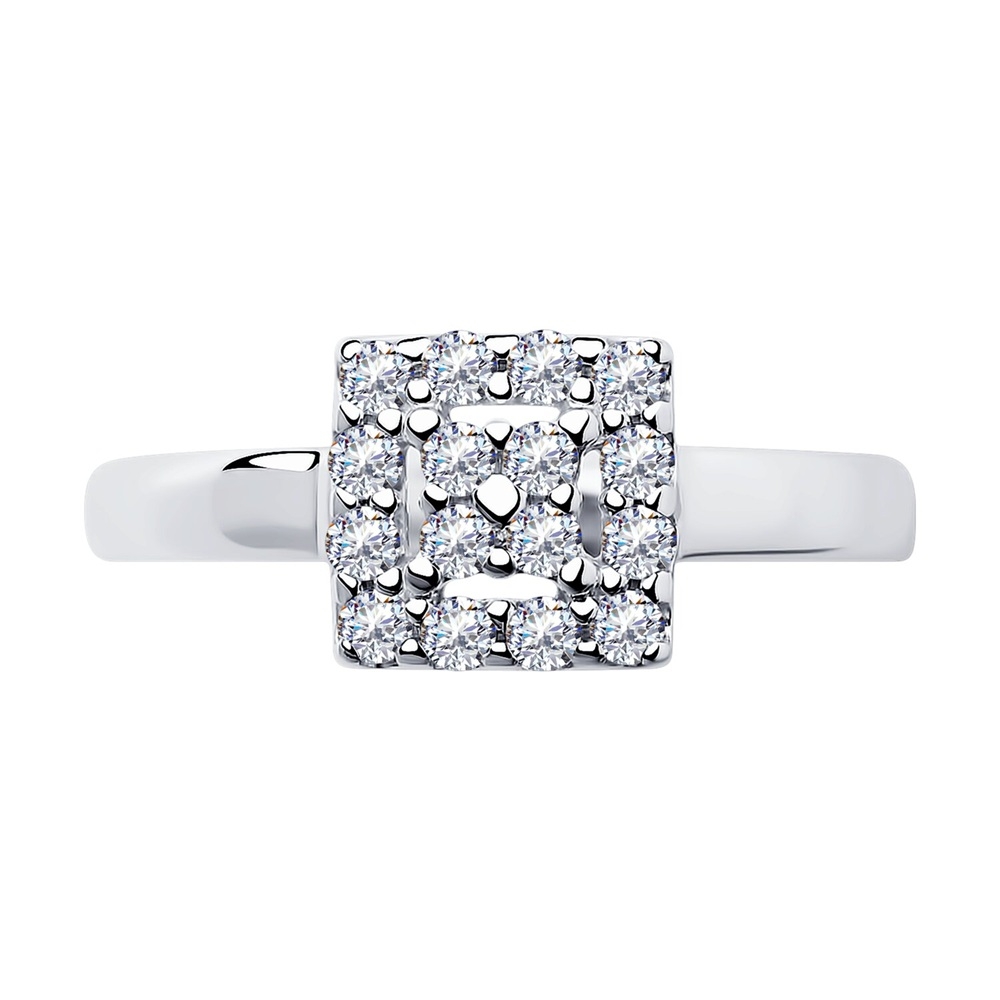 Prsteň  striebras kameňmi Kubický zirkón