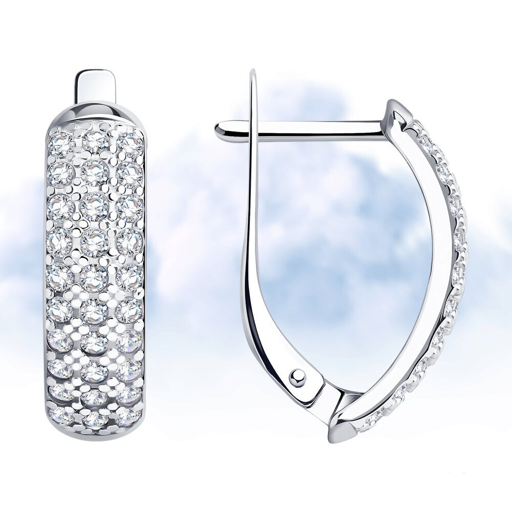 Strieborné náušnice s kubickým zirkónom