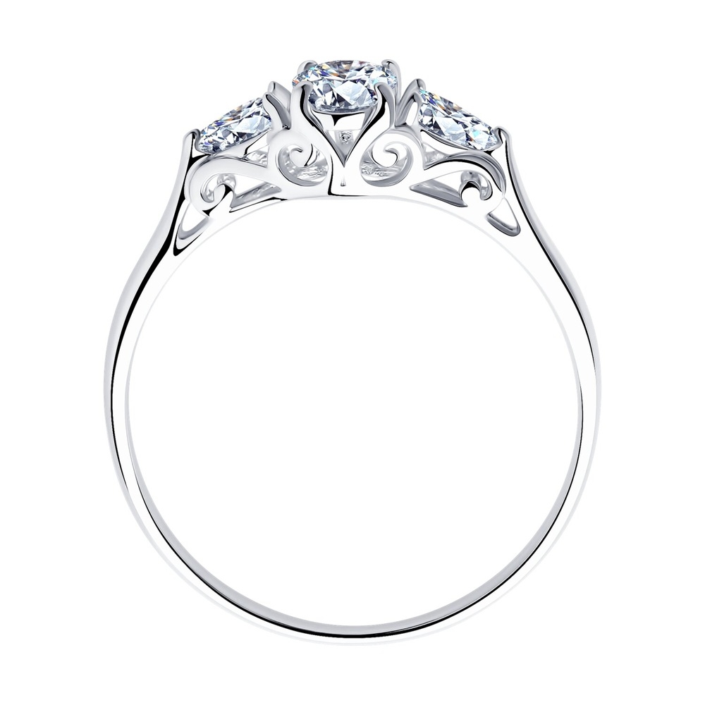 Prsteň z strieborný s kameňmi Kubický zirkón