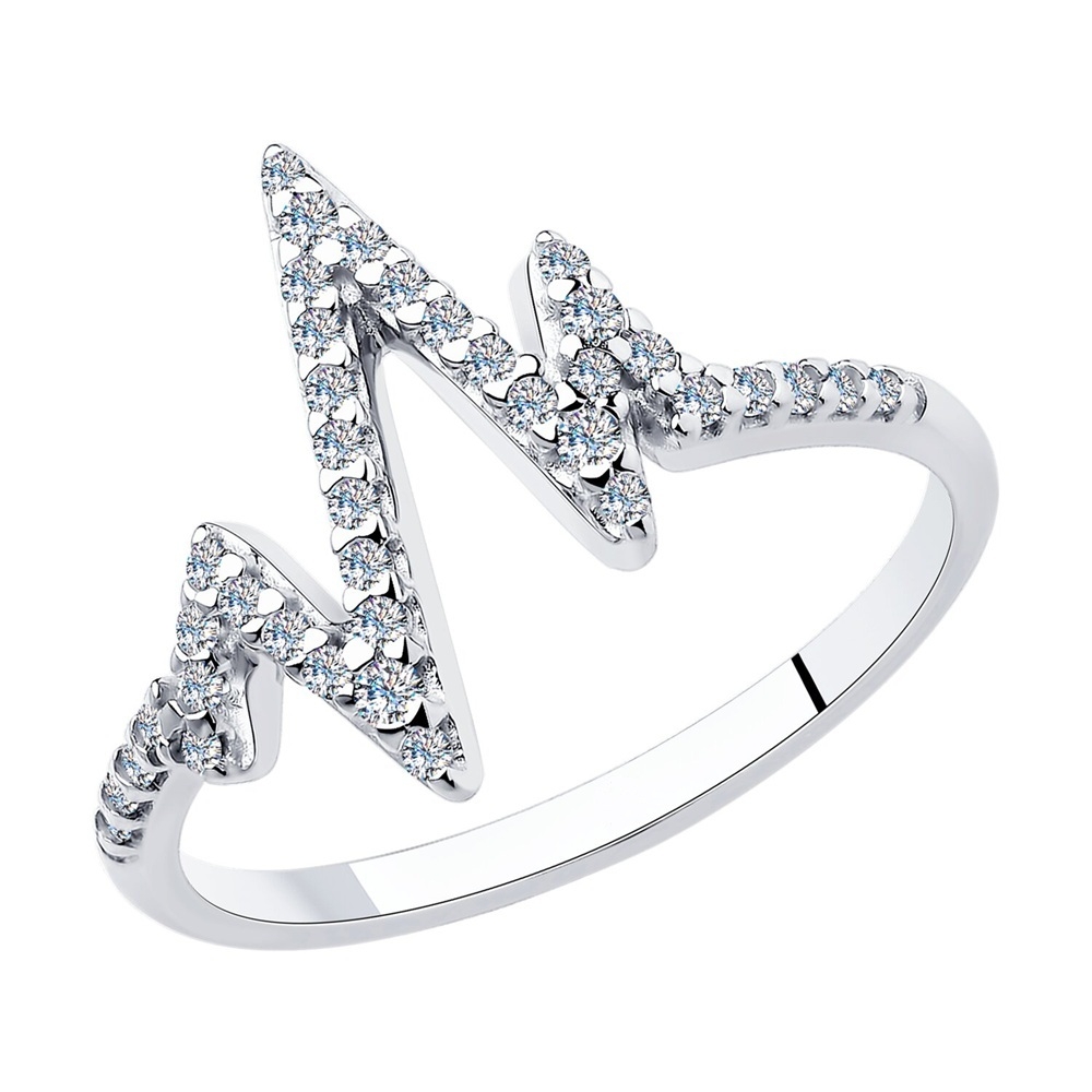 Prsteň  zo striebra s kameňmi Kubický zirkón