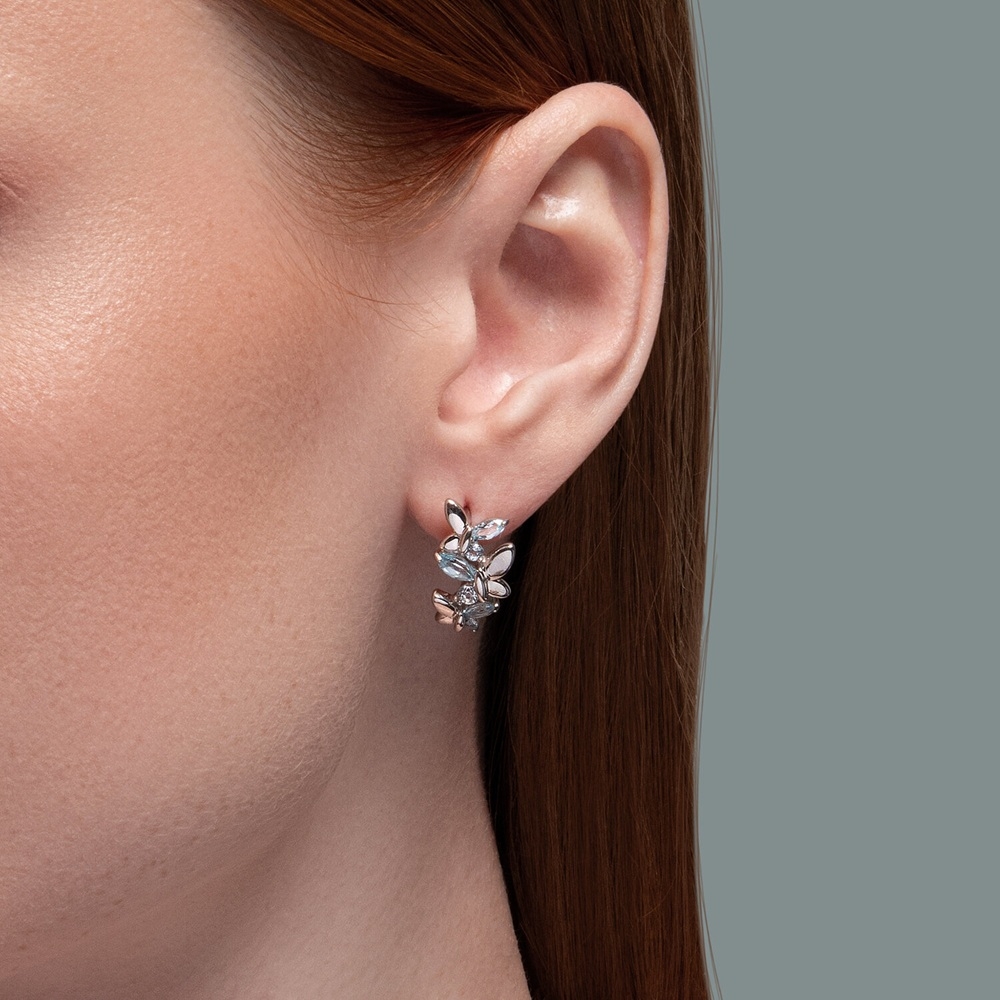 Náušnice  zo striebra s kameňmi Topás