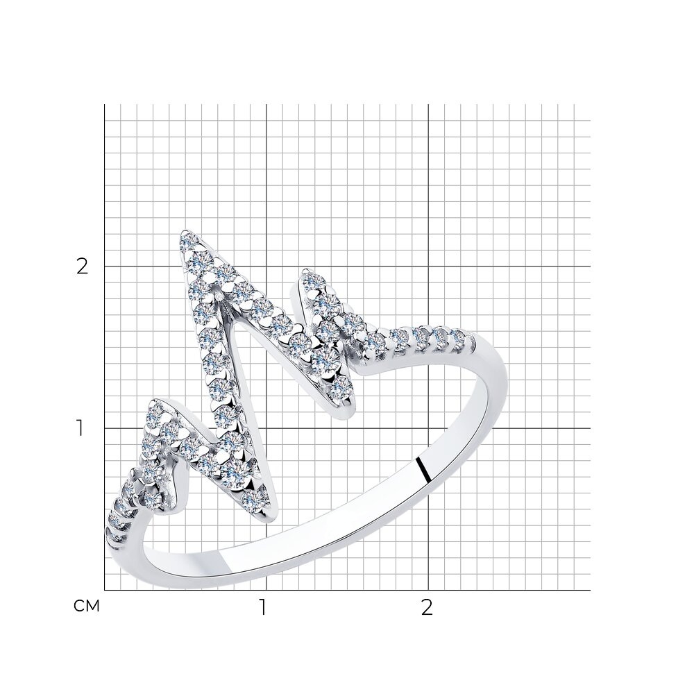 Prsteň  zo striebra s kameňmi Kubický zirkón