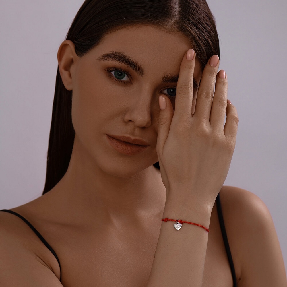 Náramok  striebras kameňmi Textilné