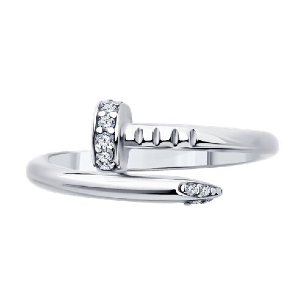 Strieborný prsteň s kubickým zirkónom