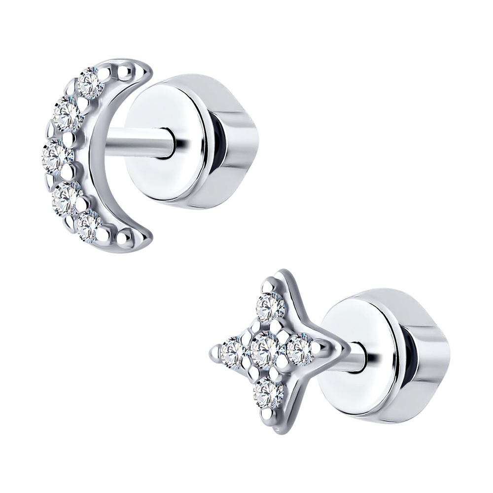 Strieborné náušnice s kubickým zirkónom