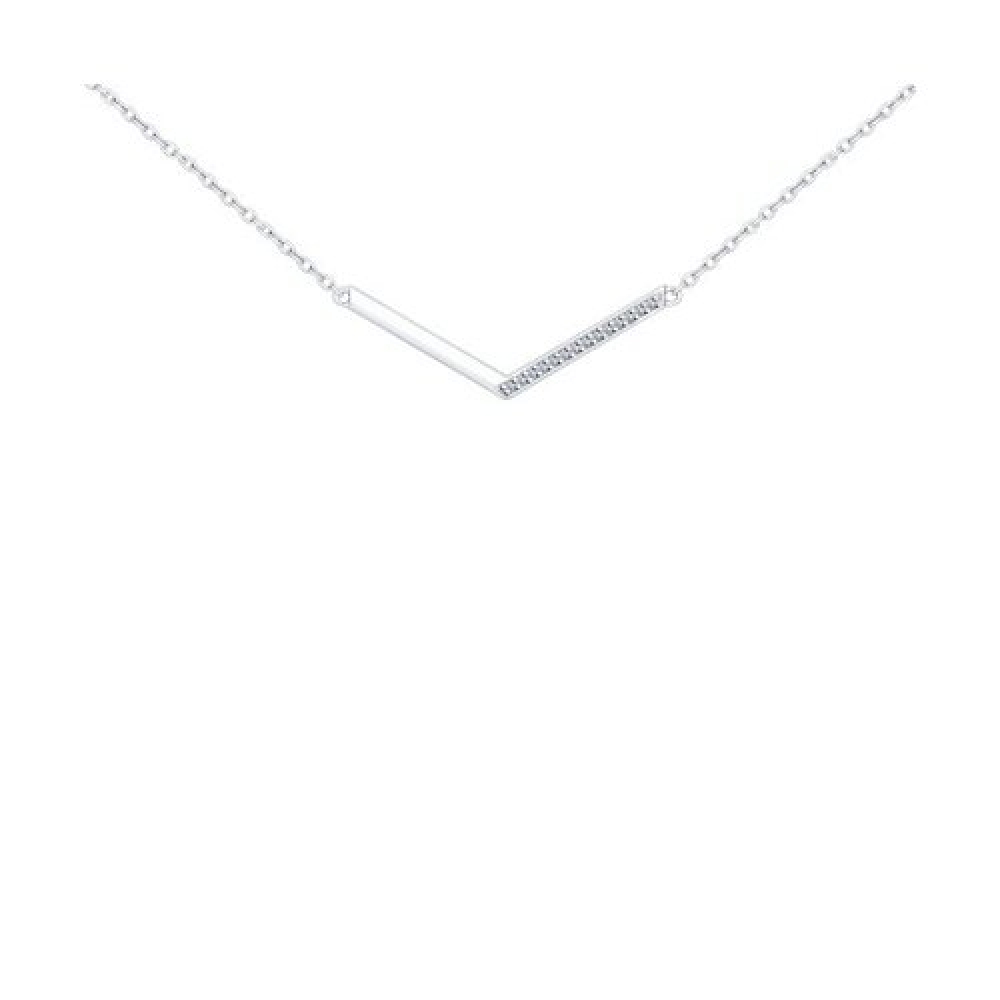 Náhrdelník z strieborný s kameňmi Kubický zirkón