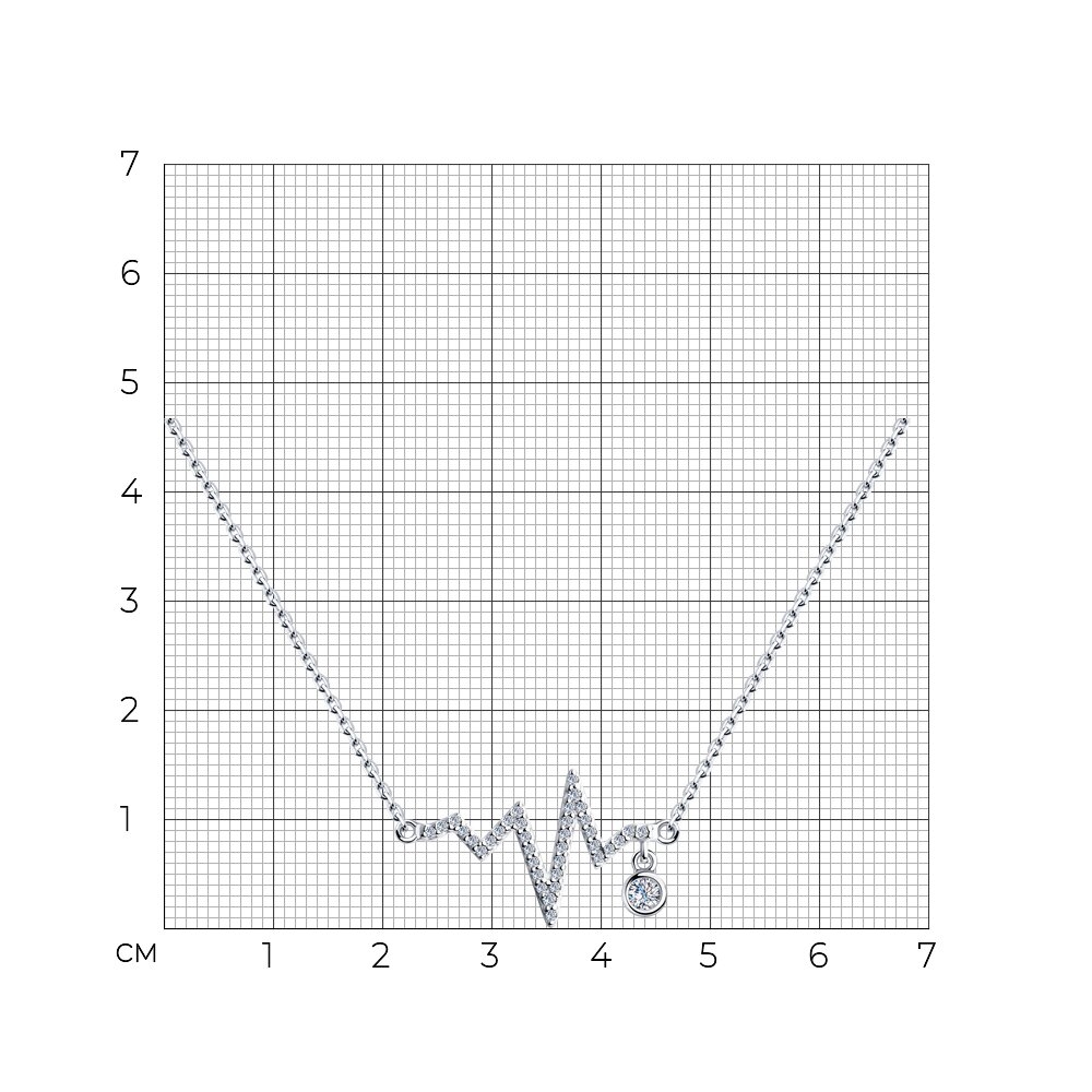 Náhrdelník  zo striebra s kameňmi Kubický zirkón