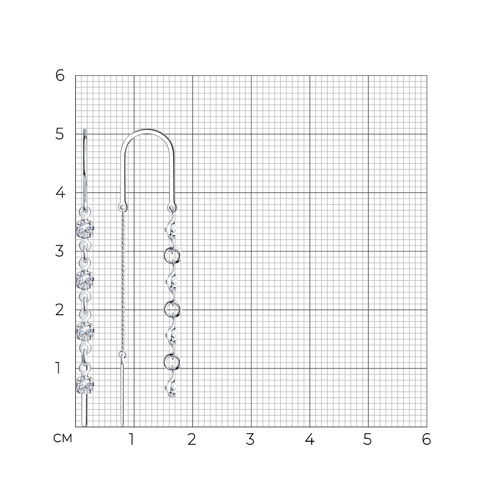 Náušnice  zo striebra s kameňmi Kubický zirkón