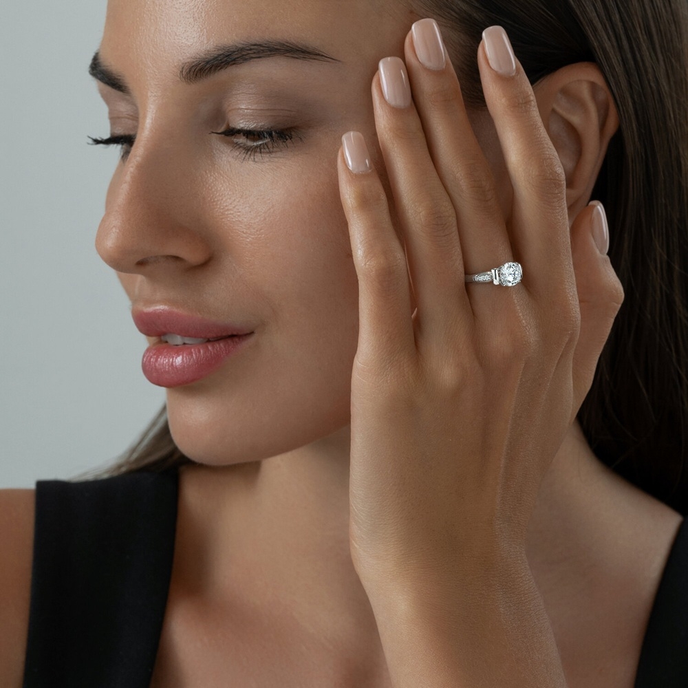 Prsteň z strieborný s kameňmi Kubický zirkón