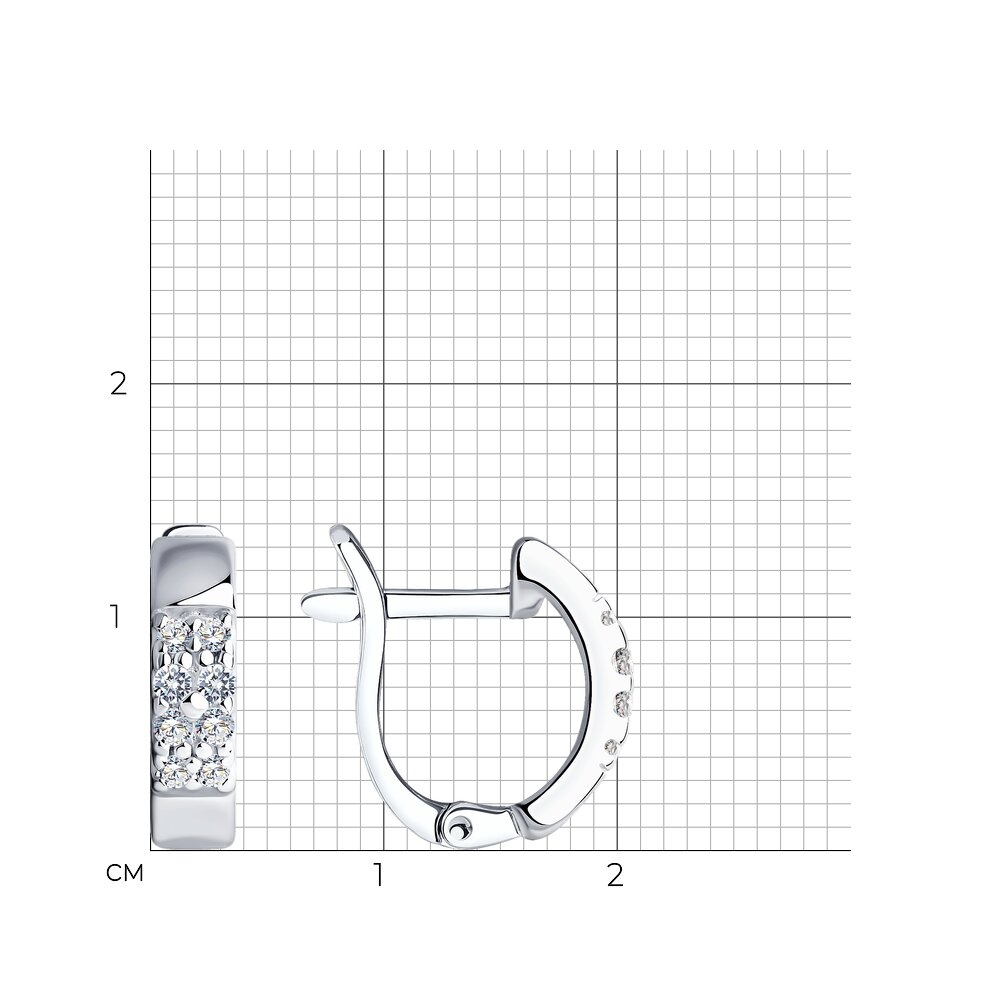 Náušnice z strieborný s kameňmi Kubický zirkón