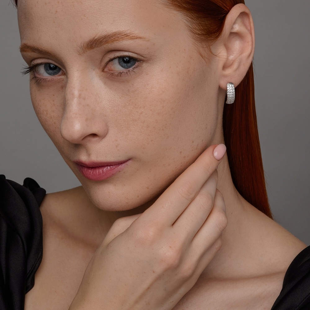 Strieborné náušnice s kubickým zirkónom