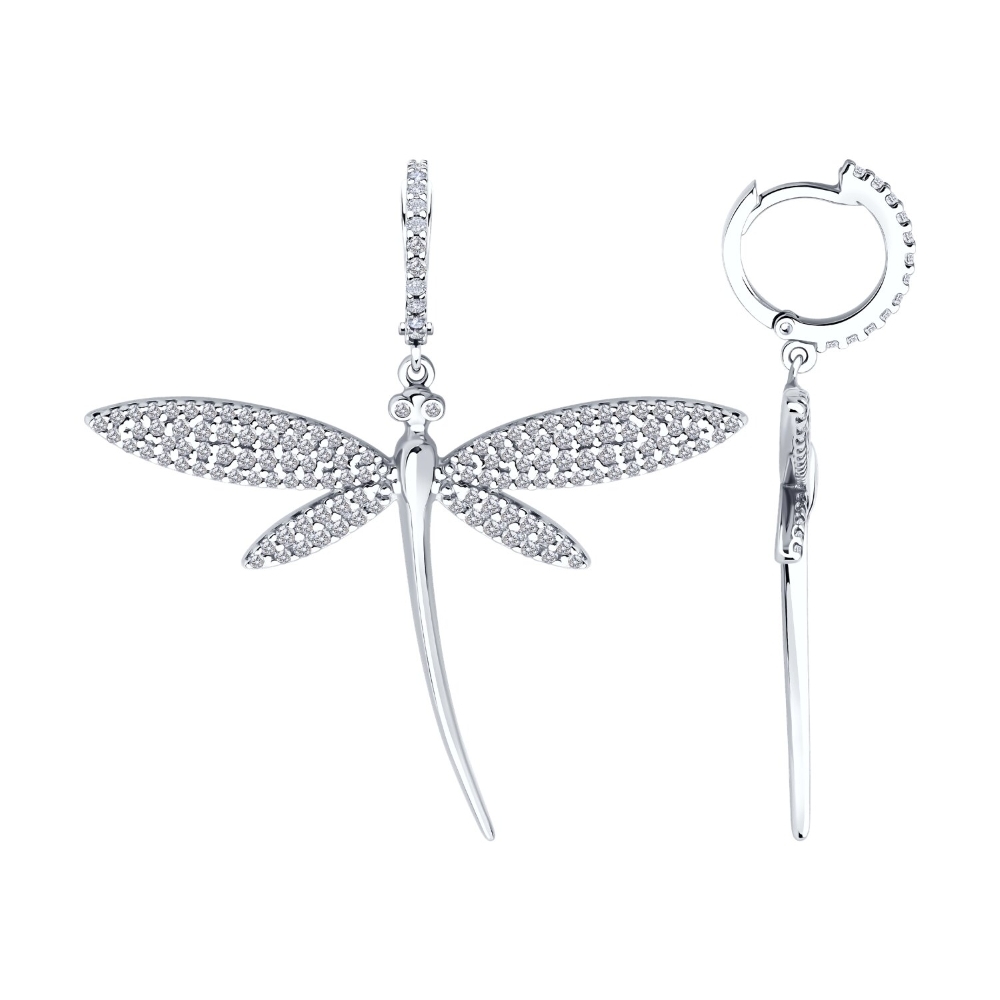 Náušnice zo striebra s kameňmi Kubický zirkón