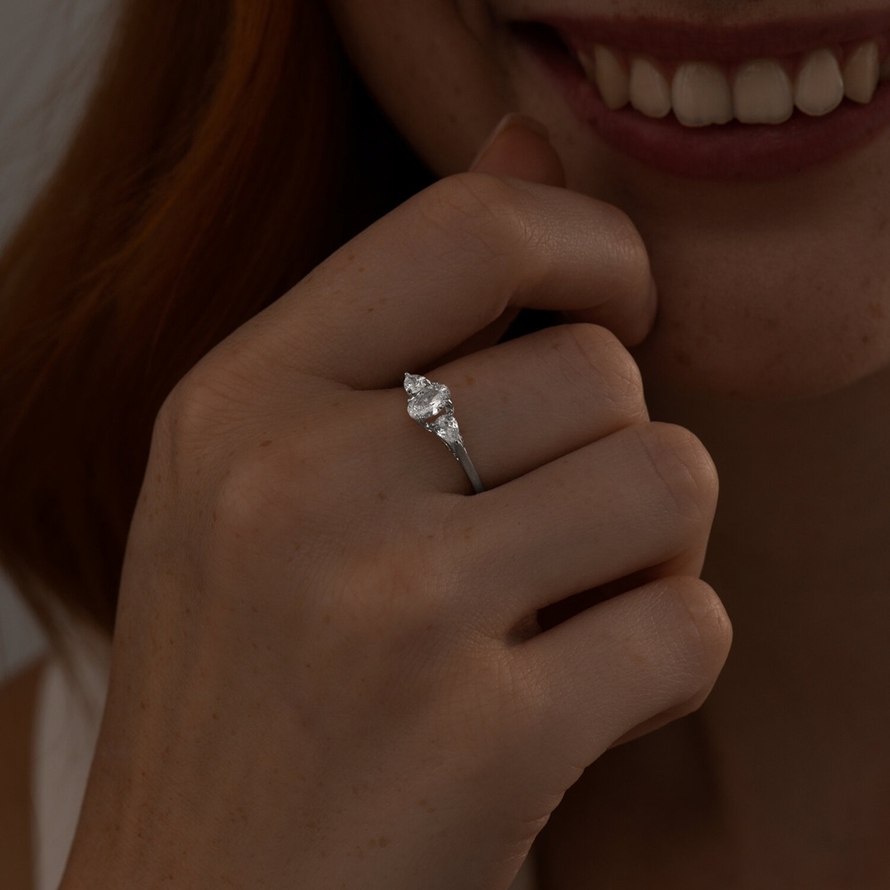 Prsteň z strieborný s kameňmi Kubický zirkón