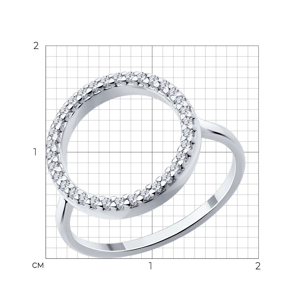 Prsteň z strieborný s kameňmi Kubický zirkón