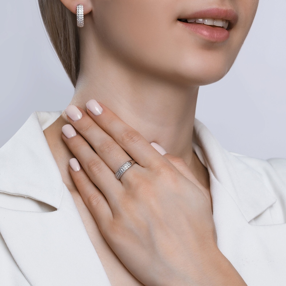 Strieborné náušnice s kubickým zirkónom