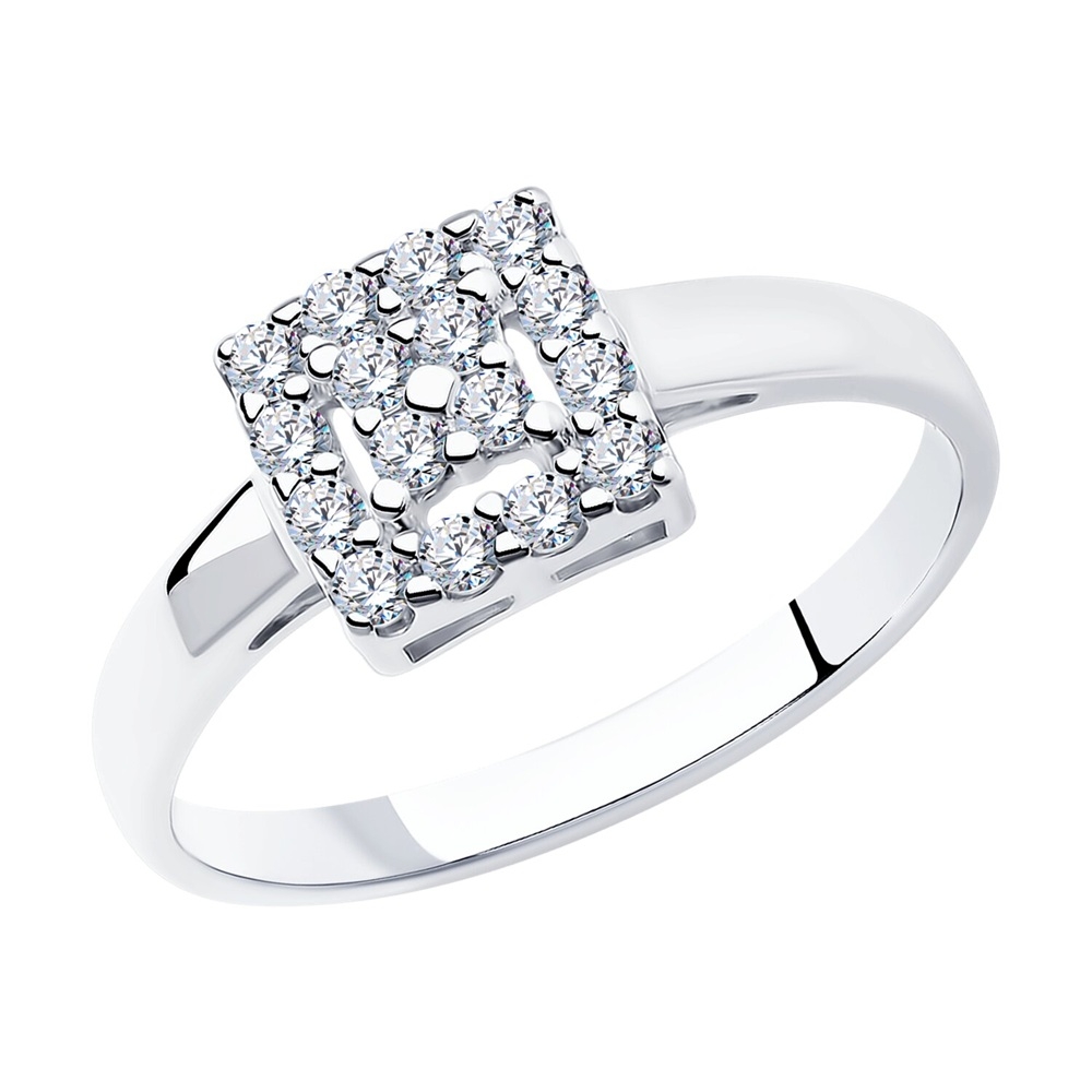 Prsteň  striebras kameňmi Kubický zirkón