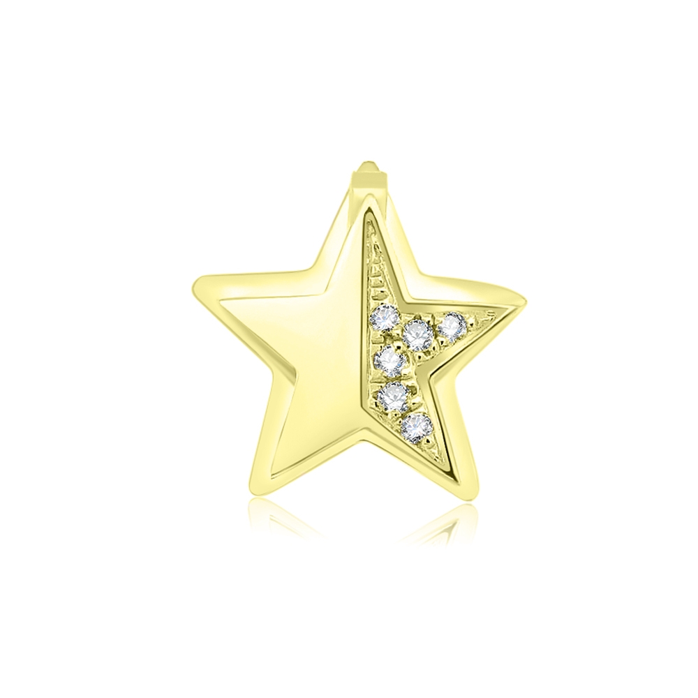 Prívesok zo žltého zlata s kameňmi Diamant
