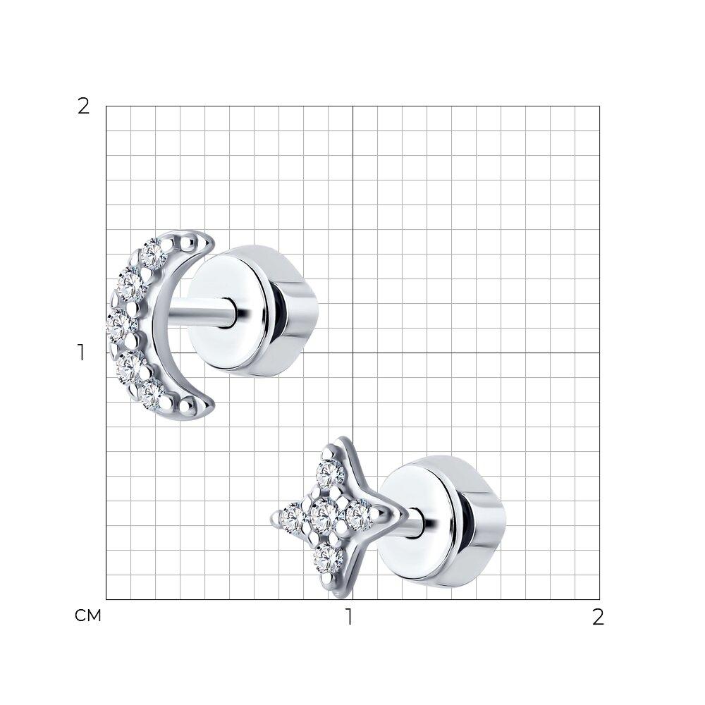 Strieborné náušnice s kubickým zirkónom