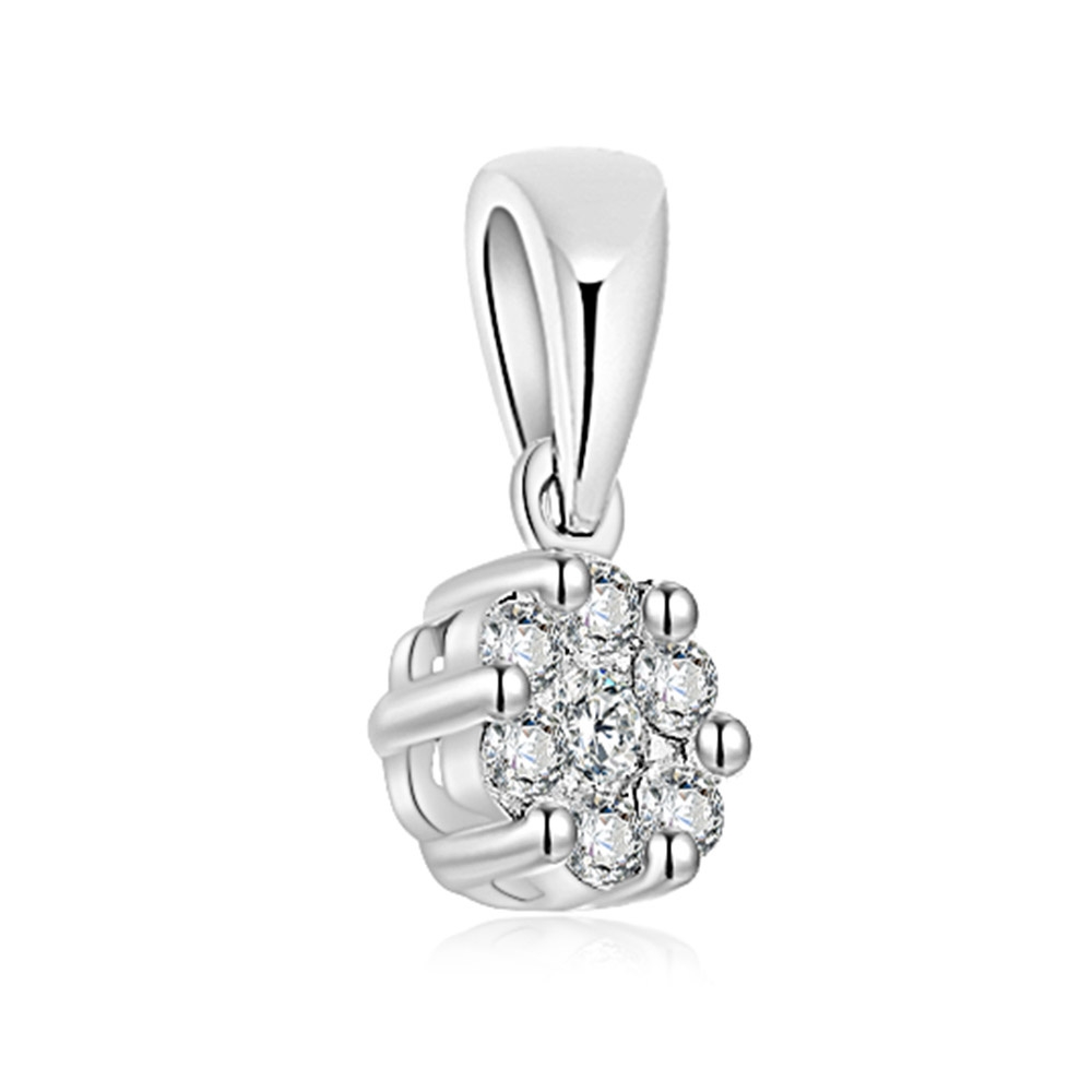 Prívesok z bieleho a zo žltého zlata s kameňmi Diamant