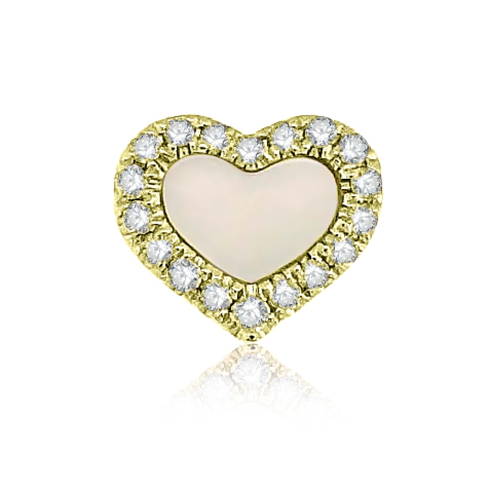 Prívesok zo žltého zlata s kameňmi Diamant, Perla