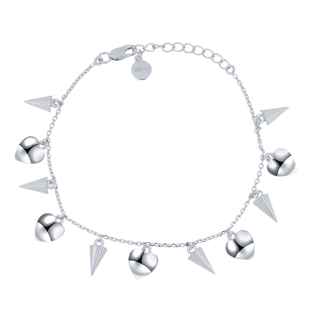 Náramok zo striebra s kameňmi Opál (syntetický)